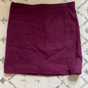 J. Crew Maroon Wool Pencil Skirt - Size 6